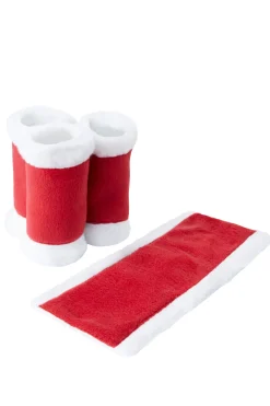 Clearance horze Christmas benbelegg (4 stk.) Red