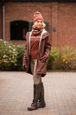 New horze Colorado termosko med glidelås bak, til dame Brown