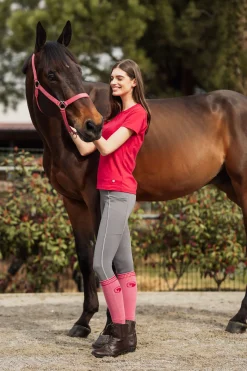 Hot horze Daria Dame ride tights med fullt sete TitaniumGrey