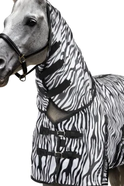 Hot horze Defender fluedekken med mageplate zebra