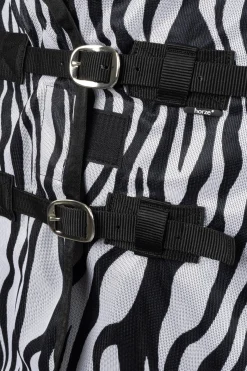 Hot horze Defender fluedekken med mageplate zebra