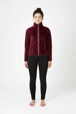 Sale horze Della stripete ridejakke i fleece til dame PortRoyale