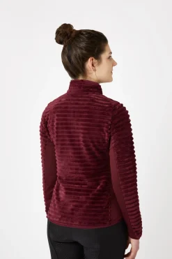 Sale horze Della stripete ridejakke i fleece til dame PortRoyale