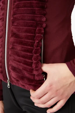 Sale horze Della stripete ridejakke i fleece til dame PortRoyale