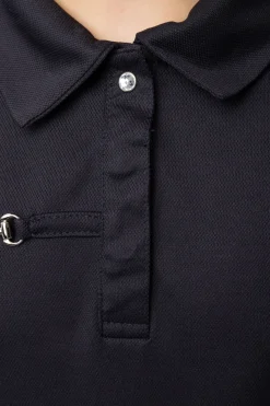 Discount horze Denise funksjonell kortermet poloskjorte, barn DarkNavy