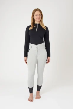 Clearance horze Ebba helforsterkede ridebukser med mesh til dame HarbourMist