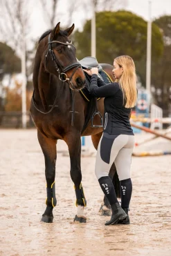 Clearance horze Ebba helforsterkede ridebukser med mesh til dame HarbourMist