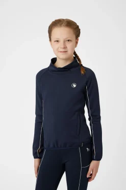 New horze Ella funksjonell treningsskjorte, barn PeacoatDarkBlue