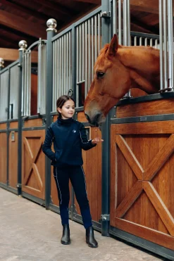 New horze Ella funksjonell treningsskjorte, barn PeacoatDarkBlue