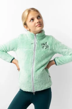 Hot horze Elsa Barne fleece-ridejakke Mistgreen