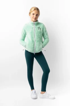 Hot horze Elsa Barne fleece-ridejakke Mistgreen
