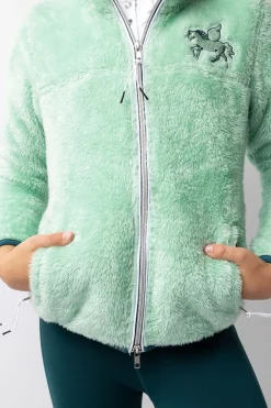 Hot horze Elsa Barne fleece-ridejakke Mistgreen