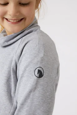 Discount horze Emmie treningsgenser i organisk bomull, barn AshGrey