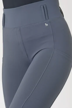 horze Everly kneforsterkede ridetights til dame SteelGrey