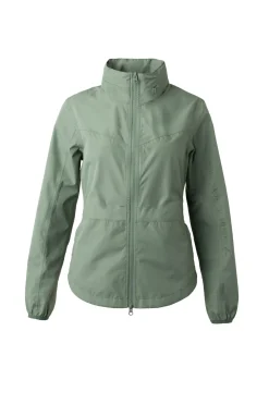 Hot horze Fiora tynn, vanntett ridejakke til dame Seaspraygreen