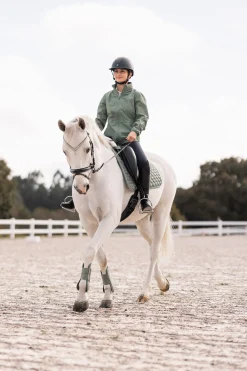 Hot horze Fiora tynn, vanntett ridejakke til dame Seaspraygreen
