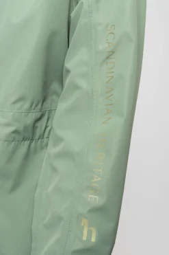 Hot horze Fiora tynn, vanntett ridejakke til dame Seaspraygreen