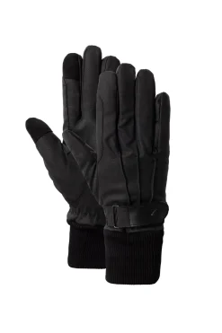 Sale horze fleecefôrede hansker i PU lær Black