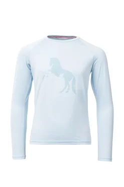 New horze Flora funksjonell langermet genser til barn IceWater