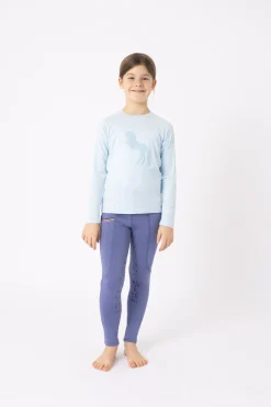 New horze Flora funksjonell langermet genser til barn IceWater