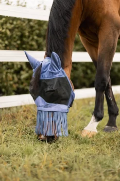 New horze fluemaske med frynset nese Velvetmorning