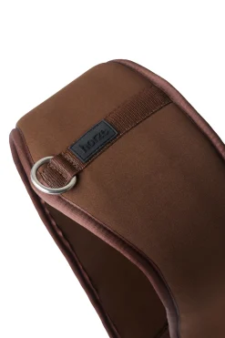 Outlet horze Frontera formet, lang dressurgjord i neopren uten strikk DemitasseBrown