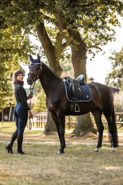 Online horze Geneva dressursjabrak med fuskepels DarkNavy