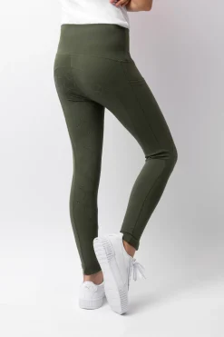 Clearance horze Gillian kompressjonstights, helforsterket, barn KhakiGr&oslash;nn