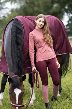 Clearance horze Glasgow utedekken med fleecefyll og reflekterende detajler Burgundybrown