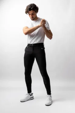 Outlet horze Grand Prix helforsterket ridebukse med silikon, herre Black