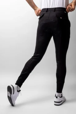 Outlet horze Grand Prix helforsterket ridebukse med silikon, herre Black