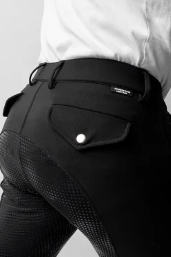 Outlet horze Grand Prix helforsterket ridebukse med silikon, herre Black