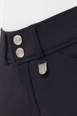 Discount horze Grand Prix helforsterket ridebukse med silikongrep, barn PeacoatDarkBlue