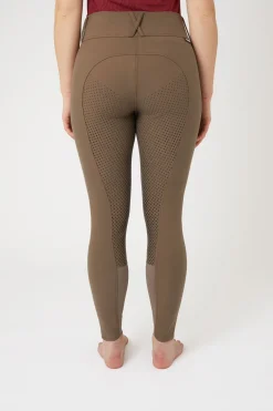 Best horze Grand Prix II helforsterkede ridebukser til dame IronGreyBrown