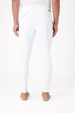 Clearance horze Grand Prix kneforsterkede ridebukser med silikon, herre WH/AB