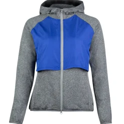 Outlet horze Hallie hybrid-hoodie, dame MazarineBlue/Melangegrey