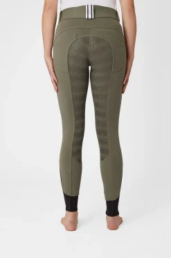 Discount horze helforsterkede ridebukser med beltehemper, dame CharcoalGrey