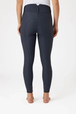 Discount horze Indira kneforsterkede ridebukser med høyt liv til dame InkBlue