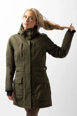 Clearance horze Jadine varmejakke til ridning Olivegreen
