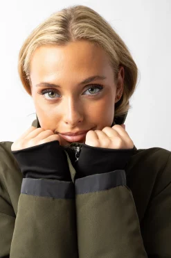 Clearance horze Jadine varmejakke til ridning Olivegreen