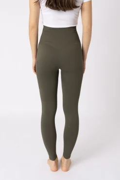 Sale horze Janine sømløse, kneforsterkede ridetights med telefonlomme til dame Tarmac