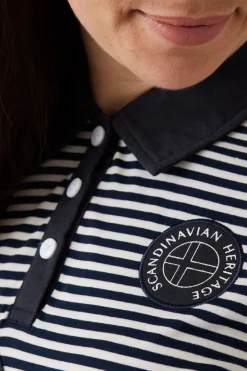 Discount horze Jessie jerseyskjorte, dame DarkNavy/White