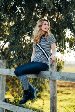 Discount horze Jessie jerseyskjorte, dame DarkNavy/White