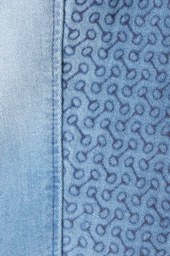 Sale horze Kaia denim-ridebukser, høyt liv og helforsterket med silikon, dame LightDenimBlue