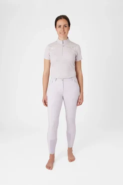 New horze Kaitlin helforsterkede ridebukser med blomsterdetaljer, dame OrchidHush