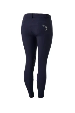 Sale horze Kaitlin kneforsterkede ridebukser med blomsterdetaljer, dame PeacoatDarkBlue