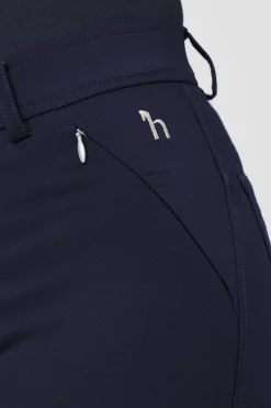 Sale horze Kaitlin kneforsterkede ridebukser med blomsterdetaljer, dame PeacoatDarkBlue