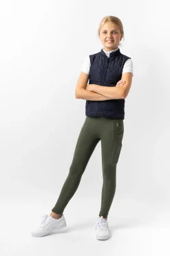 Clearance horze klassisk vattert vest til barn PeacoatDarkBlue