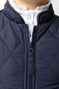 Clearance horze klassisk vattert vest til barn PeacoatDarkBlue