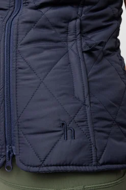 Clearance horze klassisk vattert vest til barn PeacoatDarkBlue